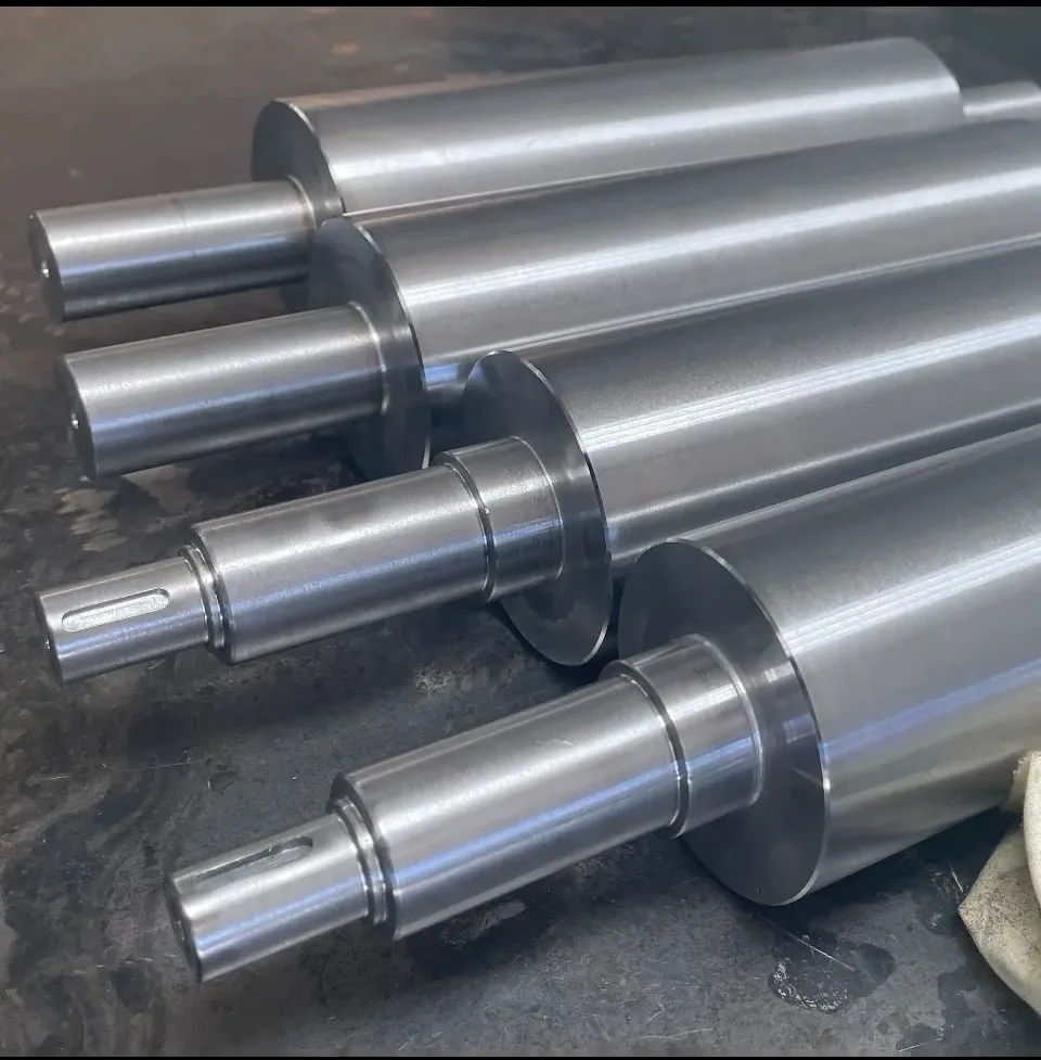 Large polished steel shafts