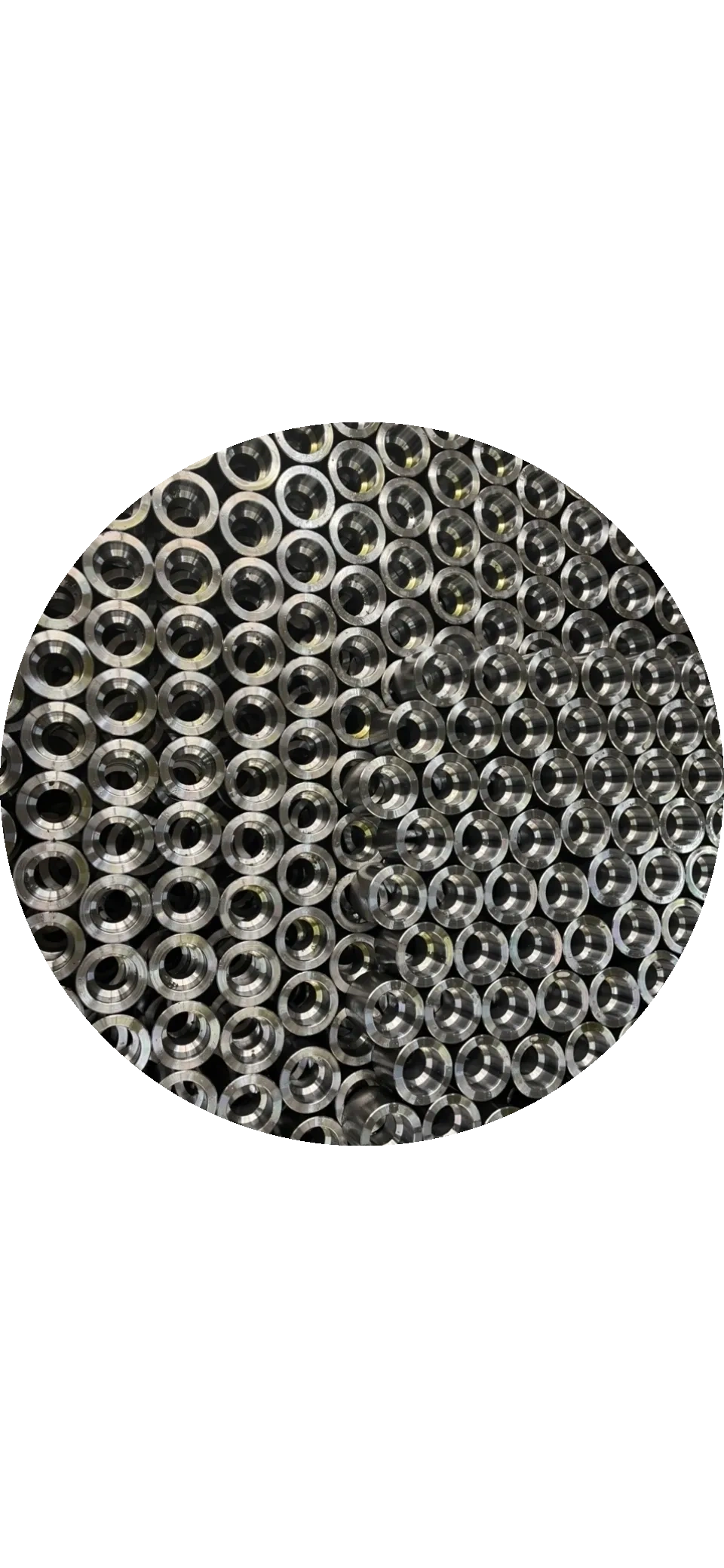 Circular arrangement of machined flanged bushings, Padco Engineering