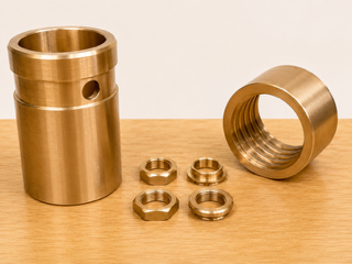 Brass and phosphor-bronze precision turned parts — sleeve, collar and hex fittings, Padco Engineering