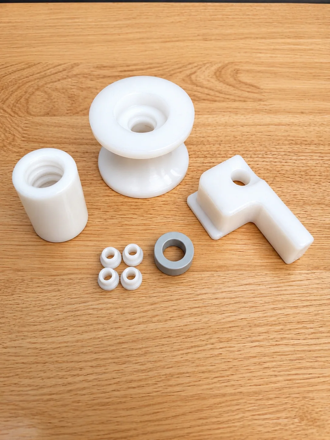 Precision-machined engineering plastic components — Delrin/nylon turning and milling, Padco Engineering